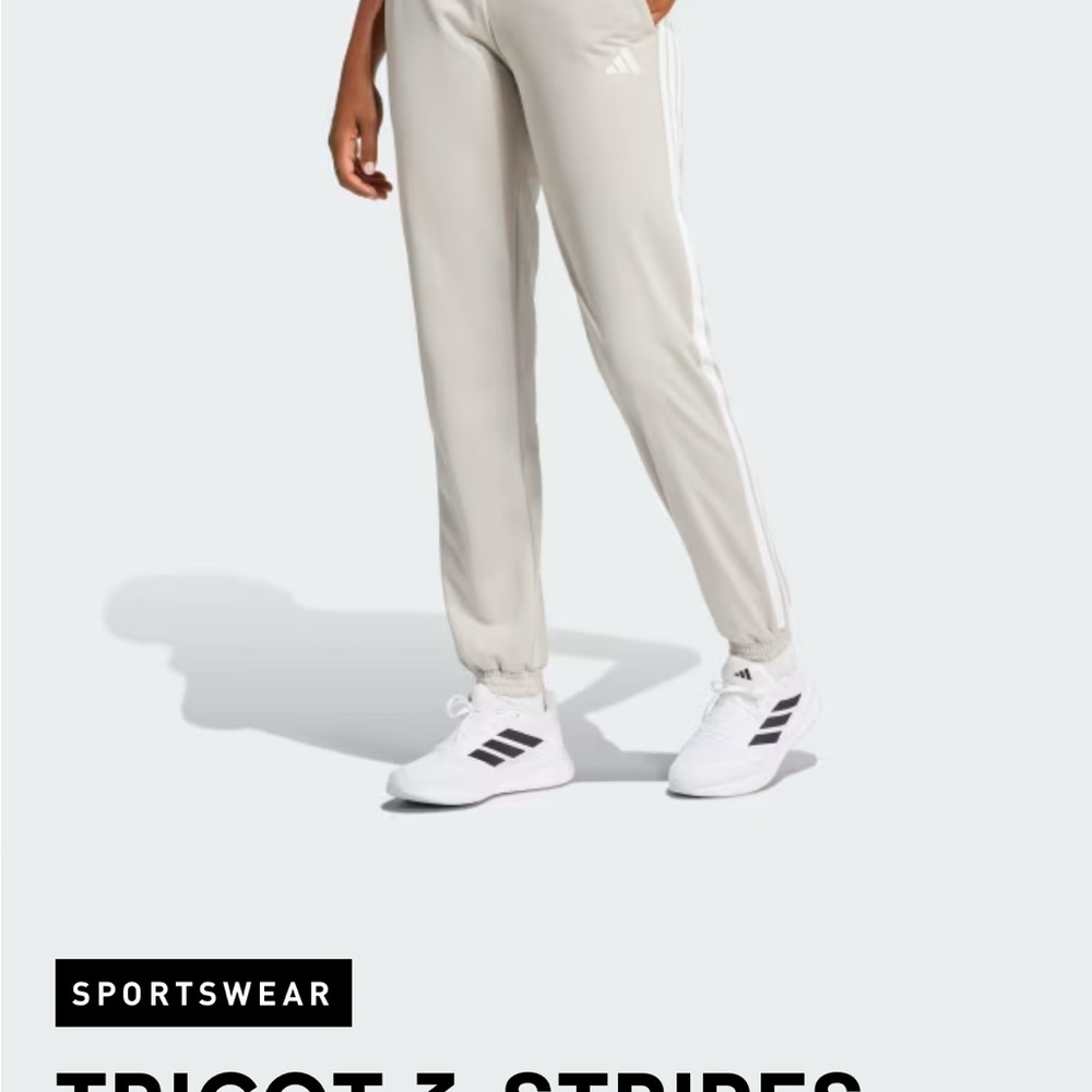 Adidas Light Gray Women Track Pants, NWT size L